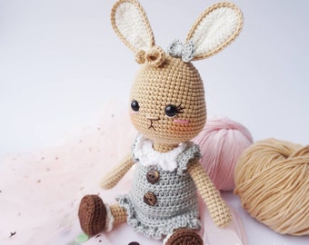 Amigurumi pattern crochet doll pattern Choco The bunny