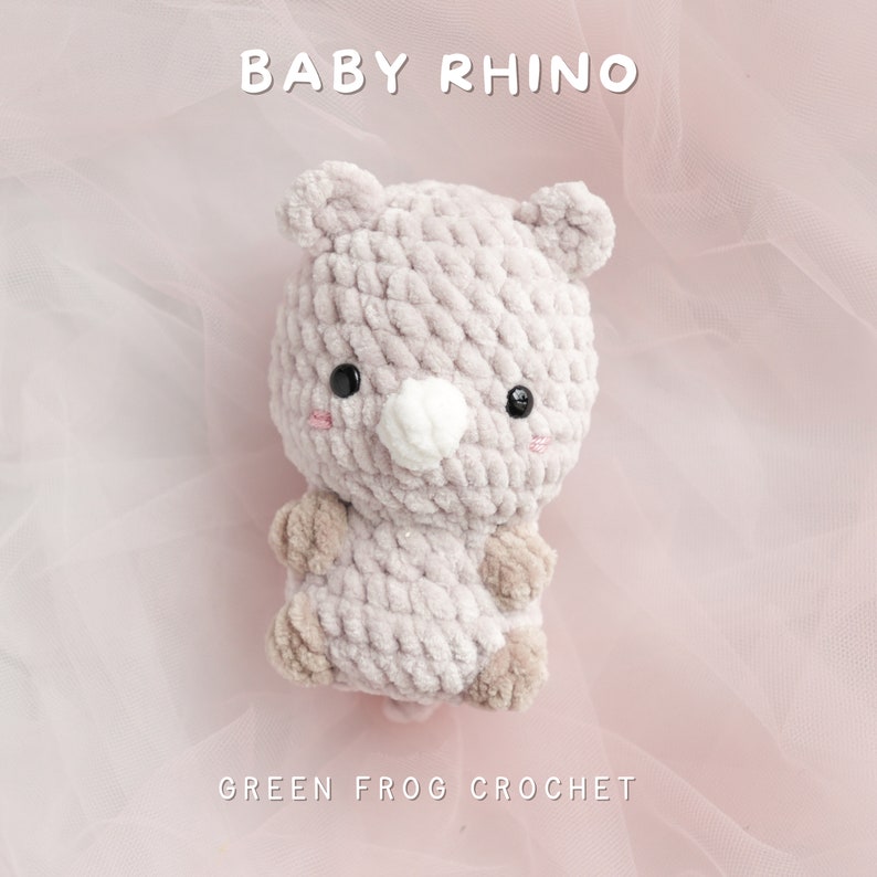 Crochet baby rhino safari animals pattern