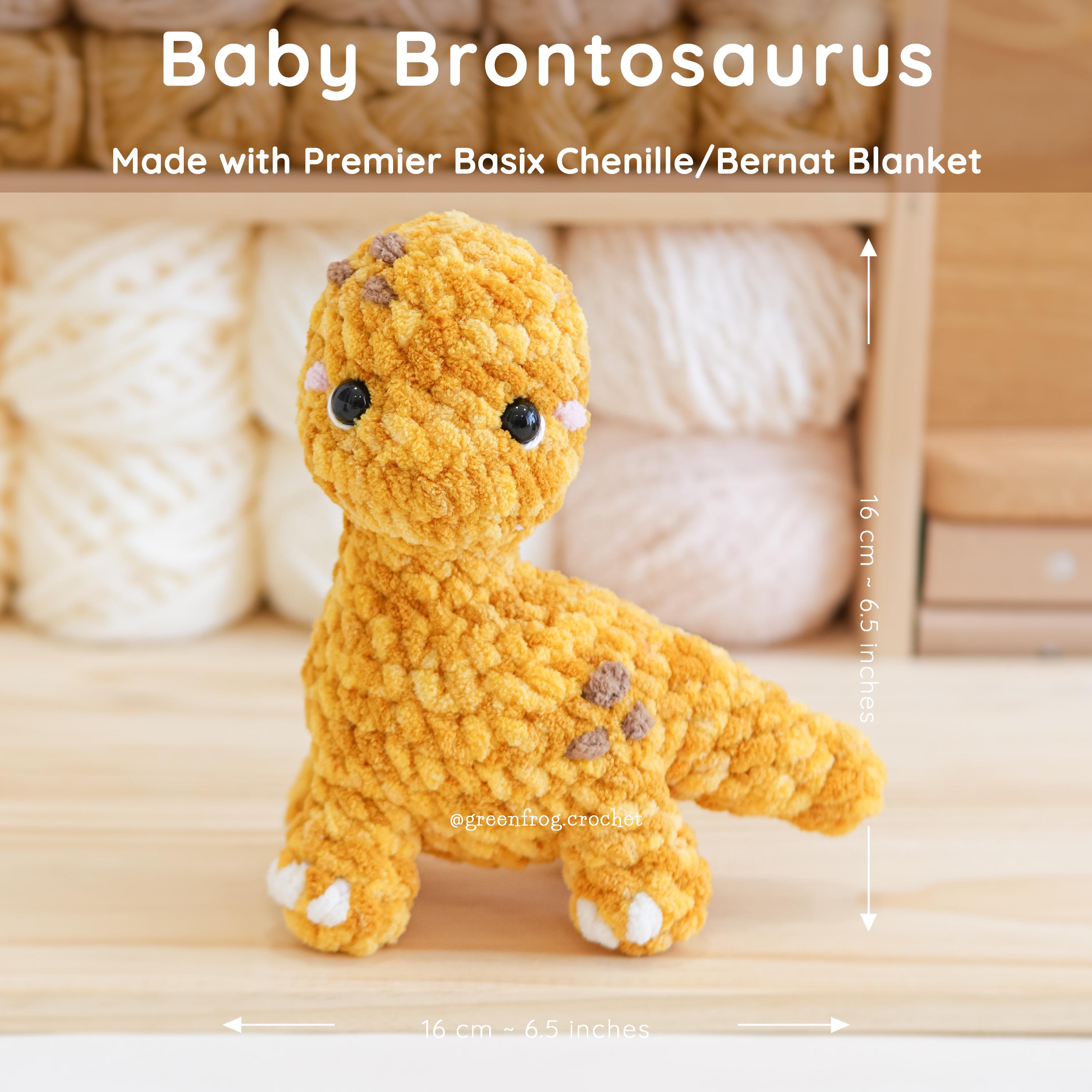 Baby Brontosaurus Amigurumi No Sew Dinosaur Crochet Pattern - Etsy