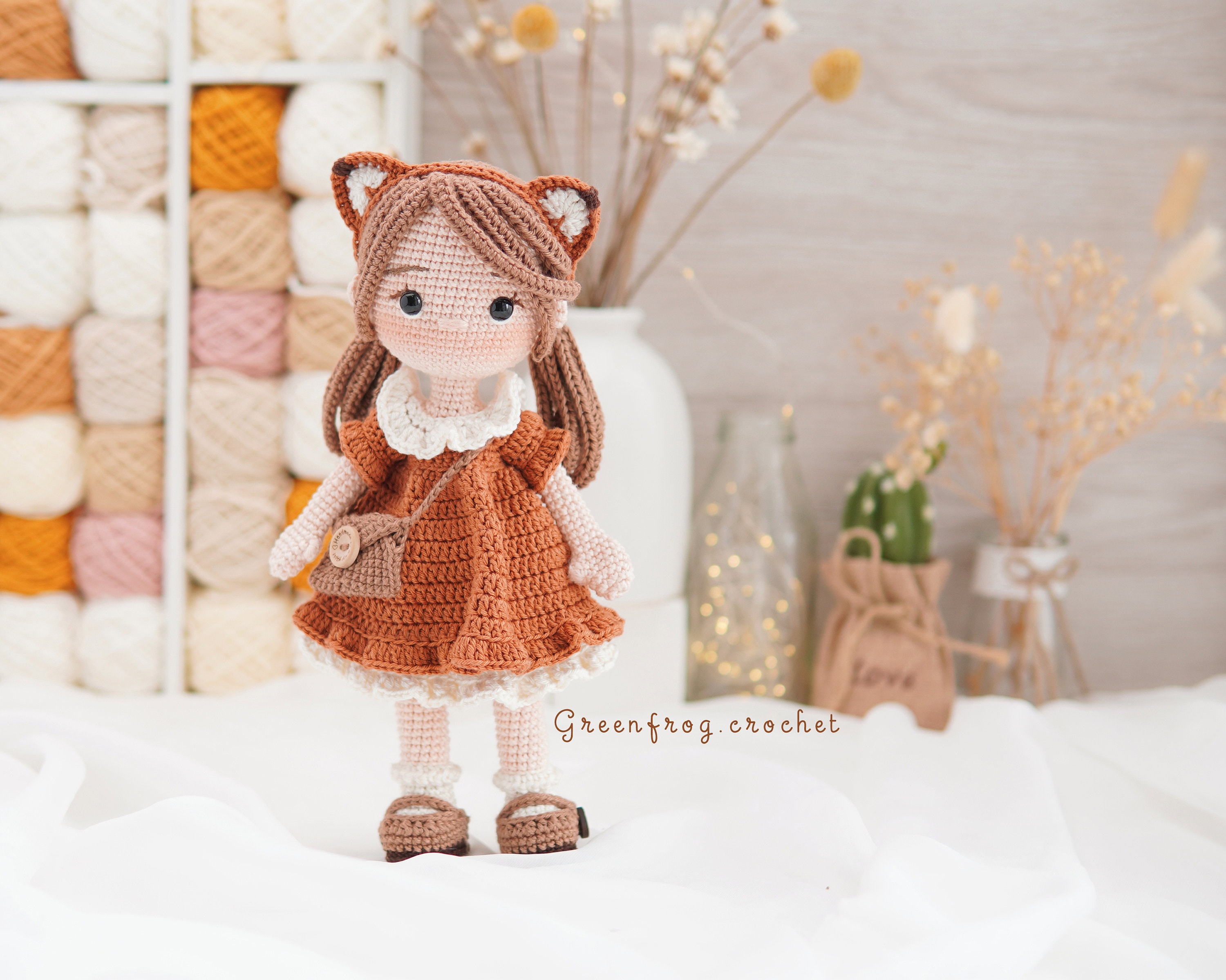 バンドル アミグルミ かぎ針編み PDF パターン 25 cm 人形、7