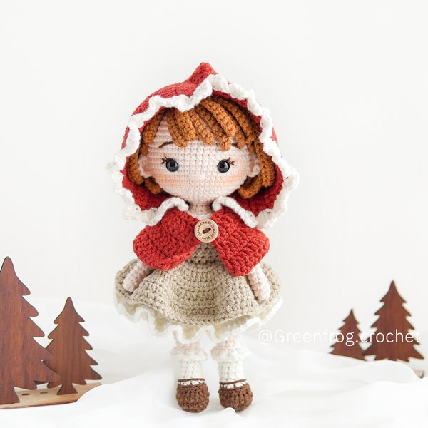 Amigurumi pattern doll crochet for Little Red Riding Hood PDF in English (US terms) Español Português(BR) Deutsche Français