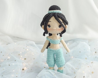 Crochet pattern doll amigurumi for Arabian princess PDF in English(US terms) Español Português(BR) Deutsche Français.