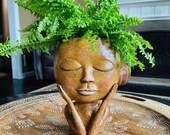 Home Oniship Art Deco Brown Skin Girl Planter