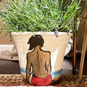 Home Oniship Art Deco Hand Painted Self-Watering Planter