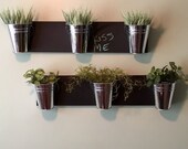 Indoor Wall Planter horizontal mount (one row of 3 pots)