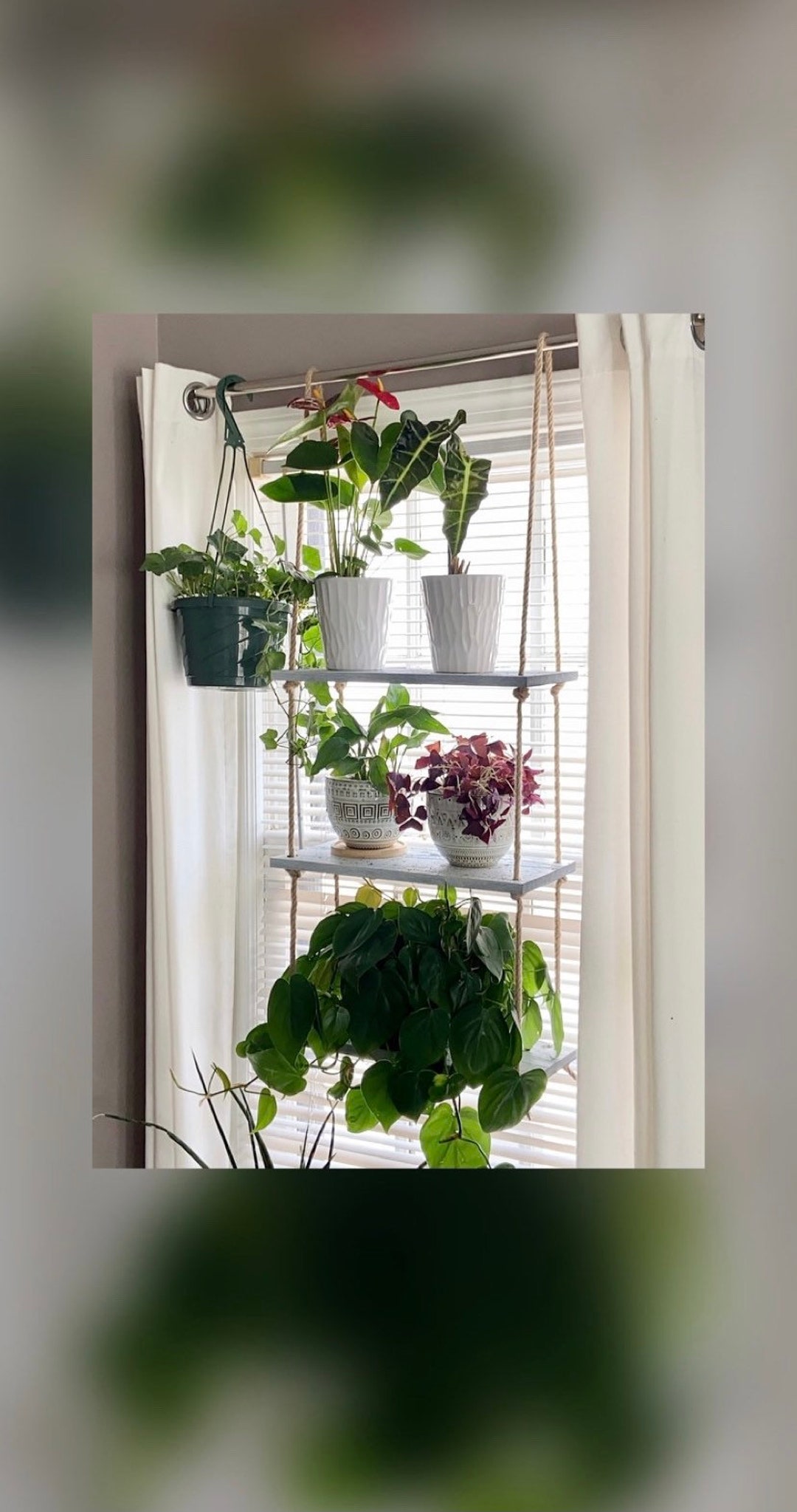 3 Tier Hanging Plant Shelf - Etsy