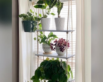 Estante colgante para plantas de 3 niveles