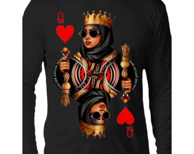 Hijabi Queen of Hearts  long sleeve t shirt