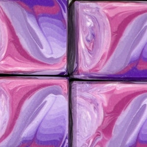 Raspberry Vanilla Soap - Vegan -  Castor Oil Soap - Chemical Free soap - Sustainable Soap - Handmade Soap  - Michigan made soap