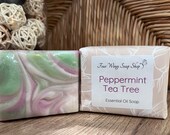 Peppermint and Tea Tree - Essential Oil - Vegan Soap - Chemical Free Soap - Ethically Sourced Soap - Handmade Soap - Michigan