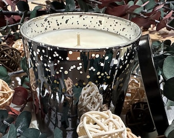 Hand Poured Soy Candle: Mercury Glass Jar, Vegan Scents