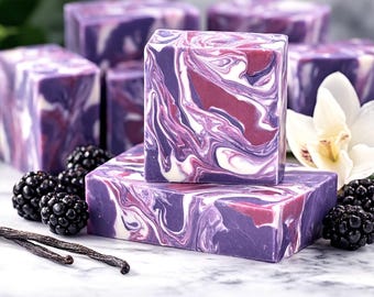 Black Raspberry Vanilla Vegan Soap – Palm Free, Artisan Skincare Bar
