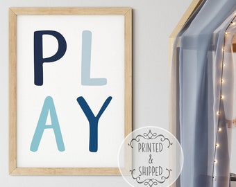 PLAY Print | Childrens Quote Art | Nursery Decor | Nursery wall art |Play Quote | Nursery Prints | Fun Print | Baby Decor | PLAY