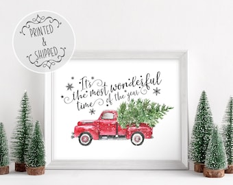 The Most Wonderful Time of the Year Christmas Print | Christmas Wall Art | Quote wall art | Christmas Quote, Christmas Prints, Holiday Decor