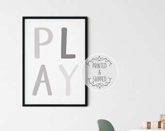 PLAY Print | Childrens Quote Art | Nursery Decor | Nursery wall art |Play Quote | Nursery Prints | Fun Print | Baby Decor | PLAY