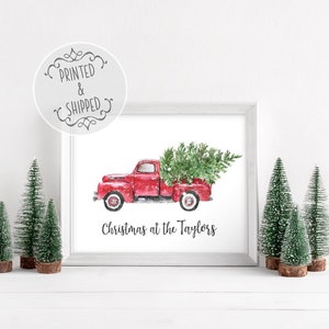 Red Truck Christmas Print | Christmas with the Print | Holiday wall art | Family Christmas Print | Christmas Prints | Holiday Decor | Quote