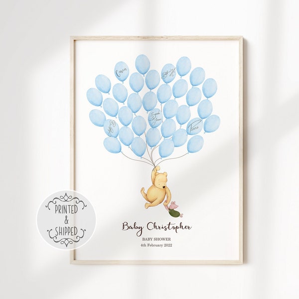 Baby Shower Signature Guest Book | Winnie the Pooh Baby Shower | Alternative Guest Book | Fingerprint Tree | Winnie the Pooh