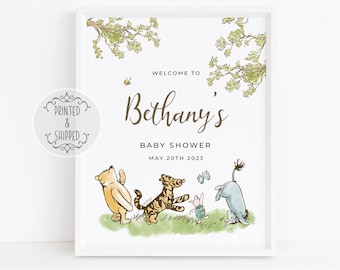 Baby Shower Welcome Sign - Winnie the Pooh Baby Shower Signs - Welcome to the Baby Shower - Personalized - Winnie the Pooh Baby Shower