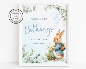 Baby Shower Welcome Sign - Peter Rabbit Baby Shower Signs - Welcome to the Baby Shower - Personalized - Peter Rabbit Baby Shower