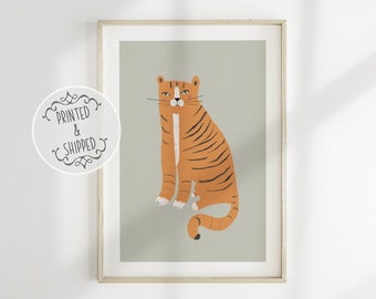Tiger Print | Animal Art | Tiger Poster | Home Decor | Nursery Art Print | Nursery wall art | Kids Wall Art