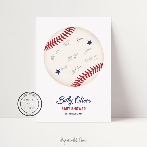 Baby Shower Fingerprint Guest Book | Baseball Baby Shower | Alternative Guest Book | Fingerprint Tree | Sport