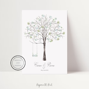 Wedding Fingerprint Tree | Wedding Guest Book | Thumb Print Guest Book | Alternative Guest Book | Wedding Tree | Love | Swing