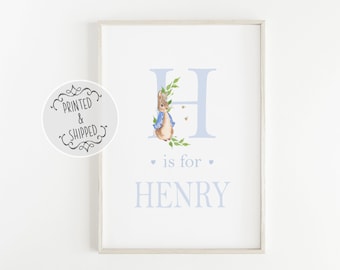 Peter Rabbit Nursery Print | Baby Name Print | Peter Rabbit Nursery Decor | Nursery Wall Art | Baby Decor | Beatrix Potter