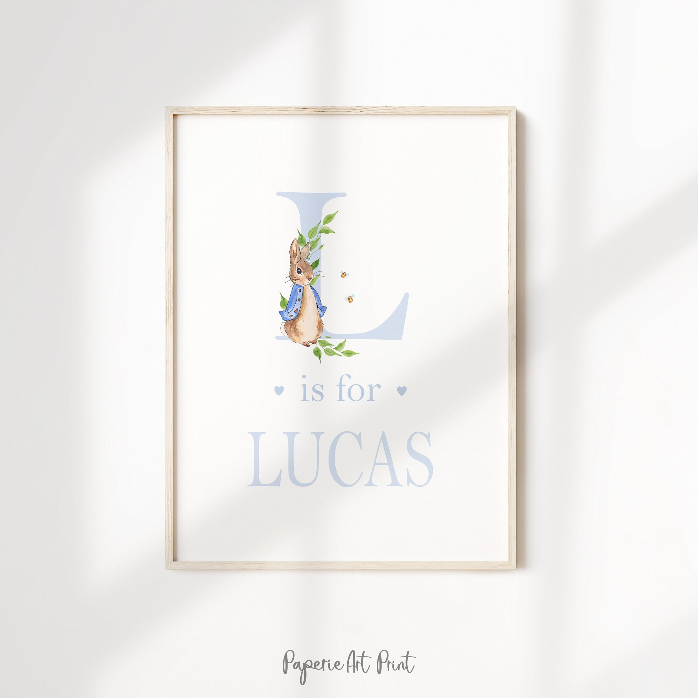 Peter Rabbit Print - Even The Smallest Blue Personalised Letter - www