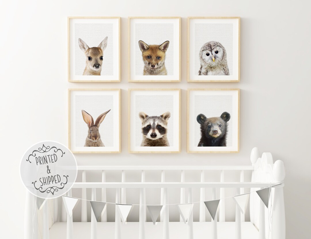 Woodland Animal Prints | Woodland Baby Animal Art Set| Nursery Decor ...