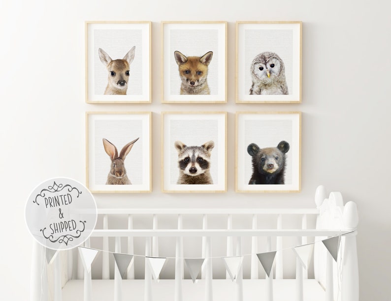 Woodland Animal Prints Woodland Baby Animal Art Set Nursery Etsy UK