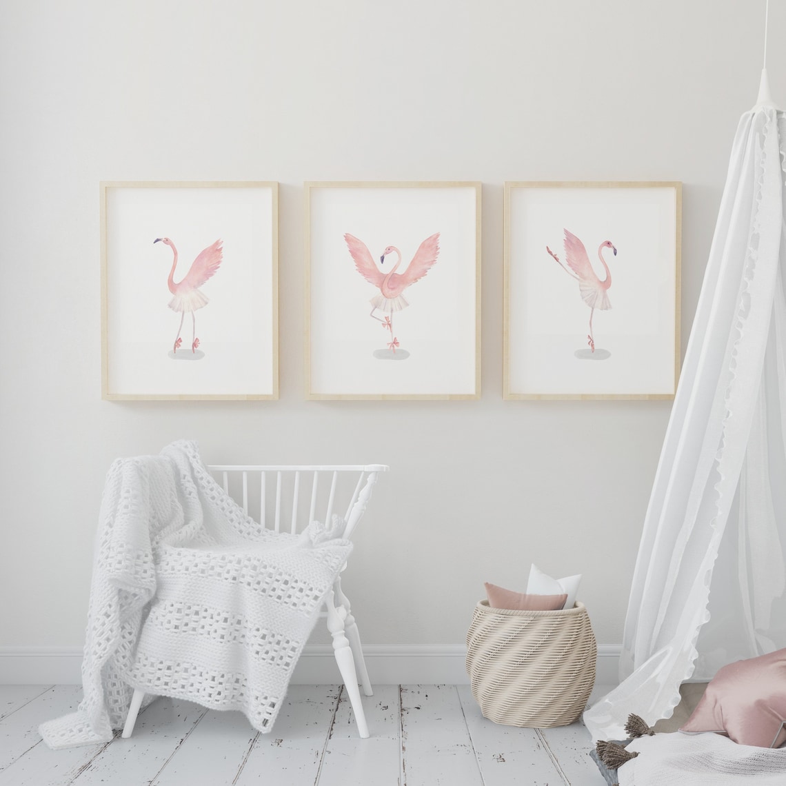 Flamingo Art Nursery Printable