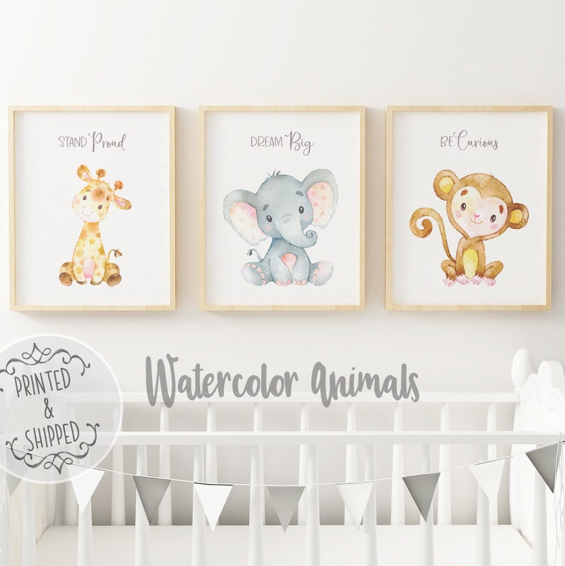 Safari Animals Nursery Prints Nursery Animals Art Jungle Etsy UK