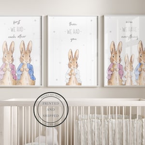 Peter Rabbit Print | Peter Rabbit Art | Nursery Decor | Nursery wall art | Peter Rabbit | First we had each other | Baby Decor | Set of 3