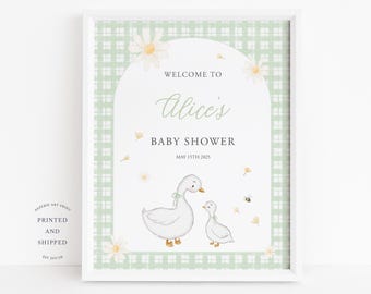 Silly Goose Welcome Sign | Green Goose Baby Shower Welcome Sign | Neutral Welcome Shower Sign | Goose Baby Shower | Green