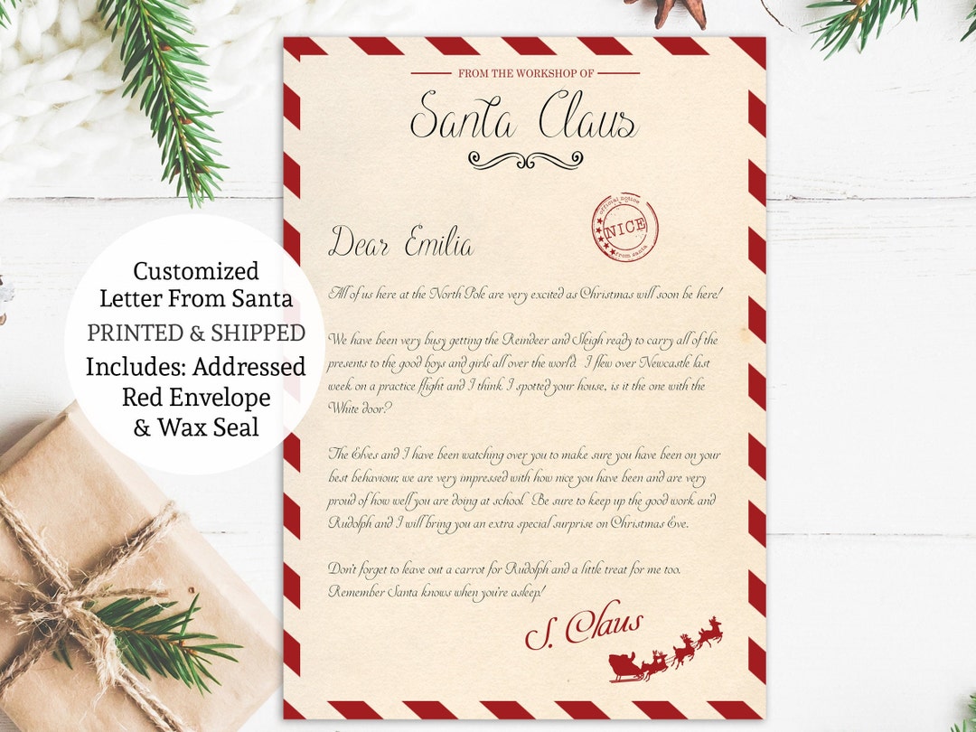 サンタクロースからのパーソナライズされた手紙 | クリスマスサンタ
