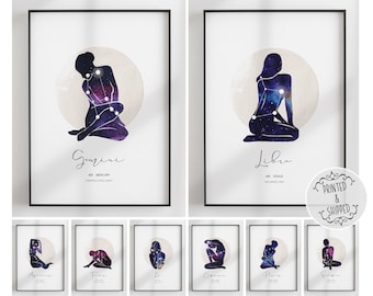 Star Sign Print | Zodiac Print | Home Decor | Birthday Prints | Horoscope Print | Astrology Print | Zodiac Wall Art | Star Sign Wall Art