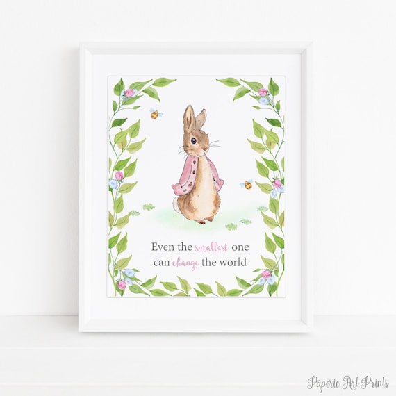 4 x PETER RABBIT NURSERY QUOTE PRINTS AVAILABLE IN 3 SIZES NEW UNFRAMED