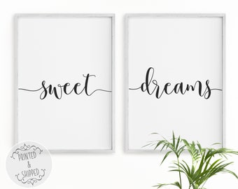 Sweet Dreams Print | Bedroom Wall Art | Calligraphy Quote Wall Art | Nursery Wall Art | Baby Quote Prints | Home Decor | Nursery Decor