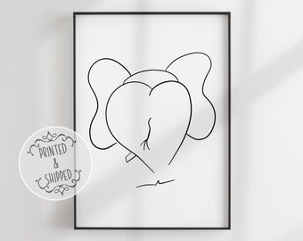 | minimaliste de dessin au trait | d’art au trait | de décoration murale | de dessin au trait | d’impression d’éléphant | d’impression d’art au trait | de décoration intérieure Art mural abstrait de l’éléphant