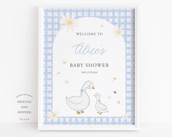 Silly Goose Welcome Sign | Blue Goose Baby Shower Welcome Sign | Baby Boy Welcome Shower Sign | Goose Baby Shower | Blue