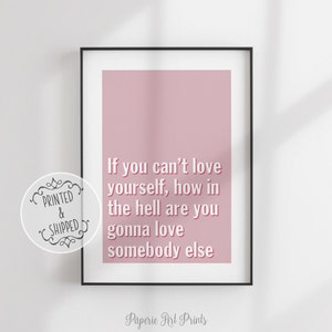 Als je niet van jezelf kunt houden, print dan | Ru Paul Quote Art Print | Quote Wall Art | Wall Decor Print | Woondecoratie | Drag Race Afdrukken