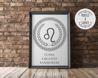 Leo | Zodiac | Art Print | Star Sign Print | Wall Decor | Home Decor