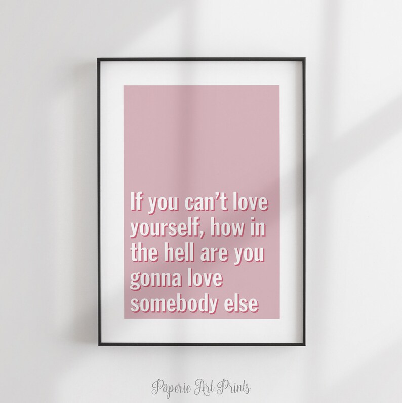 If you can't love yourself Print | Ru Paul Quote Art Print | Quote Wall Art | Wall Decor Print | Home Decor | Drag Race Print image 2