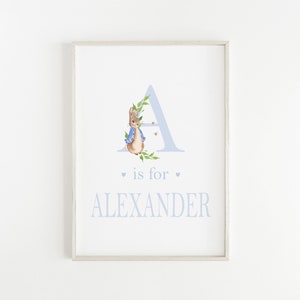 Peter Rabbit Nursery Print | Baby Name Print | Peter Rabbit Nursery ...