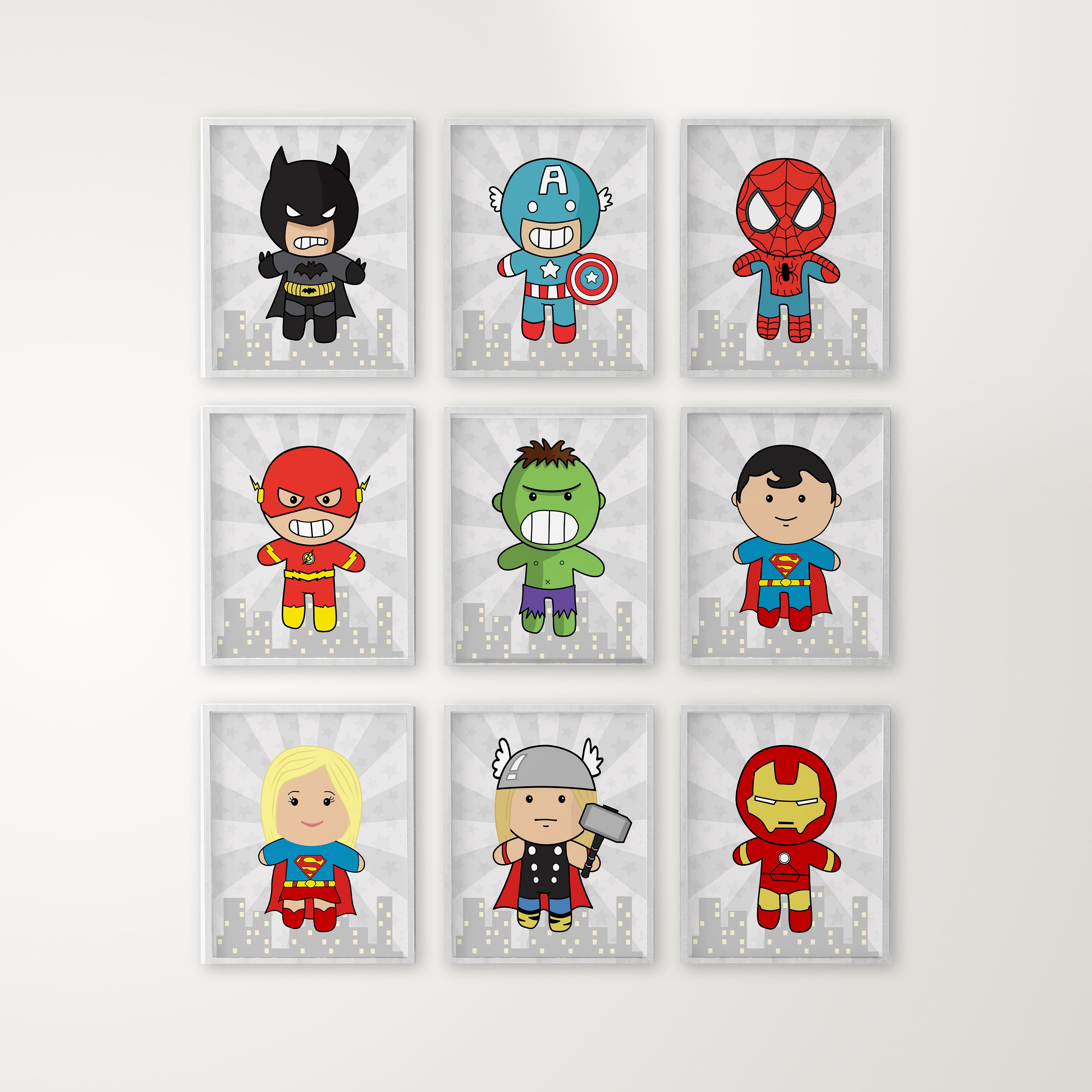 Superhero Nursery Prints Nursery Superhero Art Superhero | Etsy
