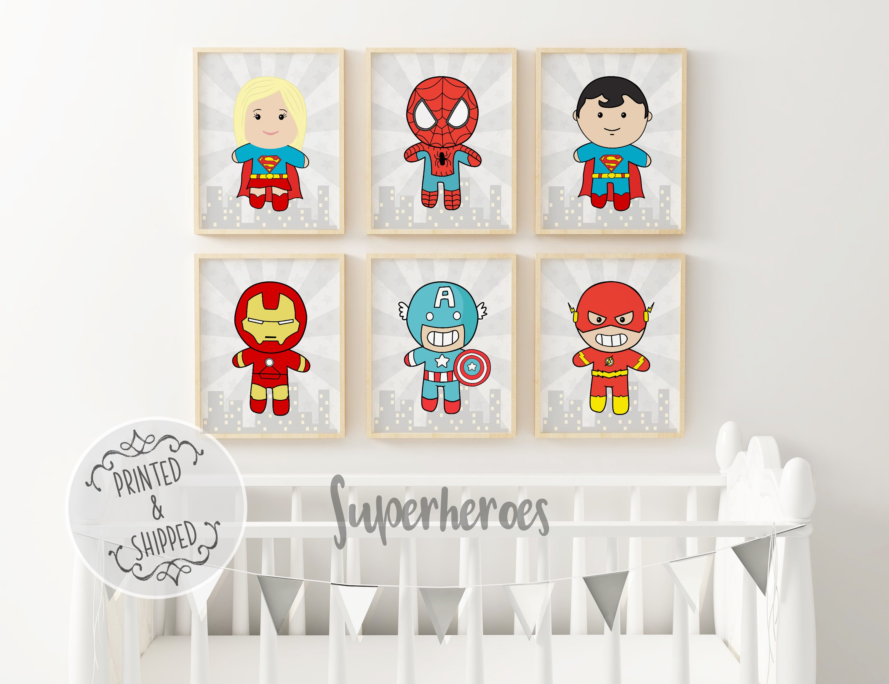 Superhero Nursery Prints | Nursery Superhero Art | Superhero Nursery ...