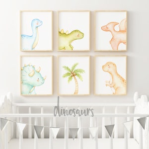 Dinosaur Nursery Prints | Nursery Dinosaur Art | Dinosaur Nursery Decor ...