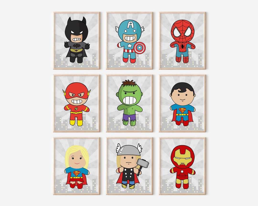 Superhero Nursery Print | Nursery Superhero Art | Superhero Nursery ...