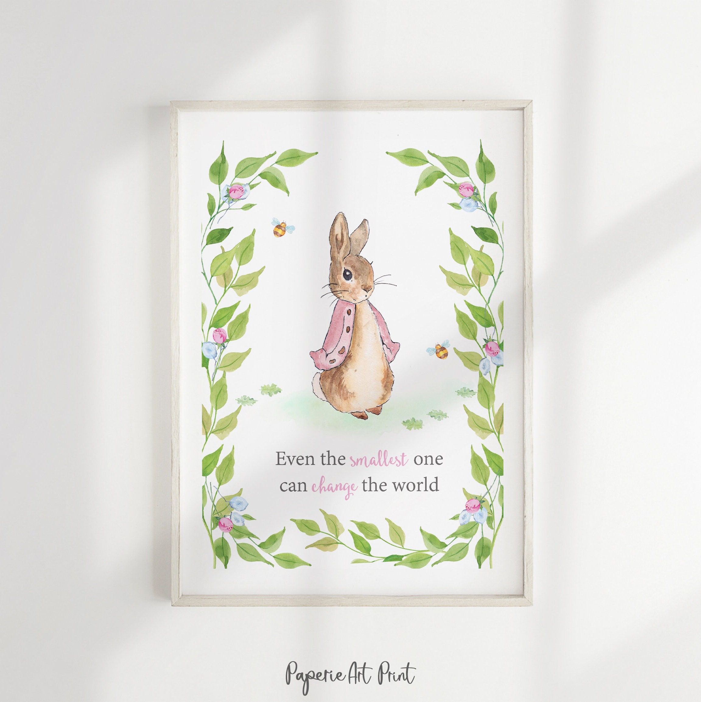 Peter Rabbit Quote Welcome To The World Blue Greetings Card – Peter