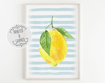 Lemon Print / Lemon Wall Art / Decoración de pared / Impresión de cocina / Impresión de frutas / Decoración del hogar / Arte de pared moderno